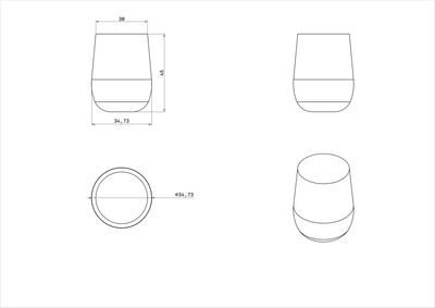 Mesa auxiliar abatible de travertino