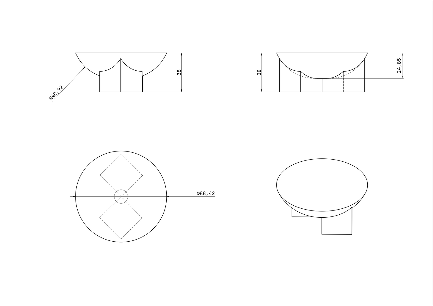 Volcanic Center Table