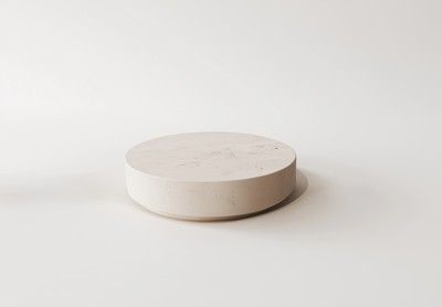 Round Travertine Table