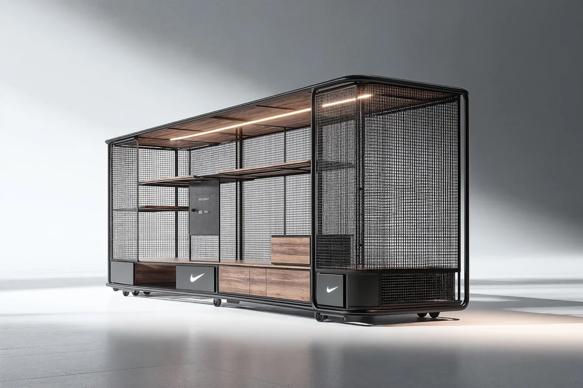 Render del fixture modular 2027 Vision, concepto para Nike